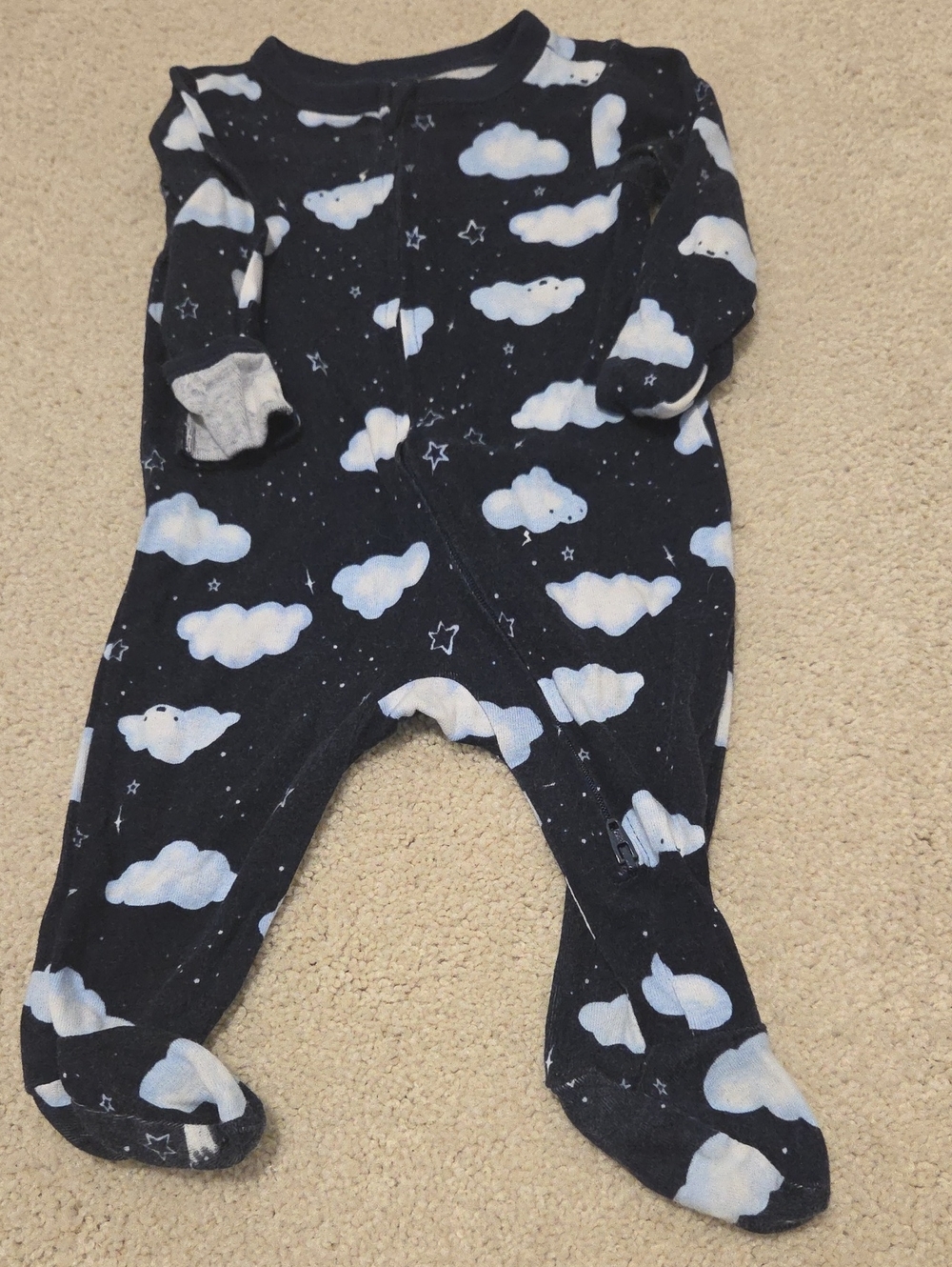 Old Navy Baby Sleeper 0-3 Months Cloud Print